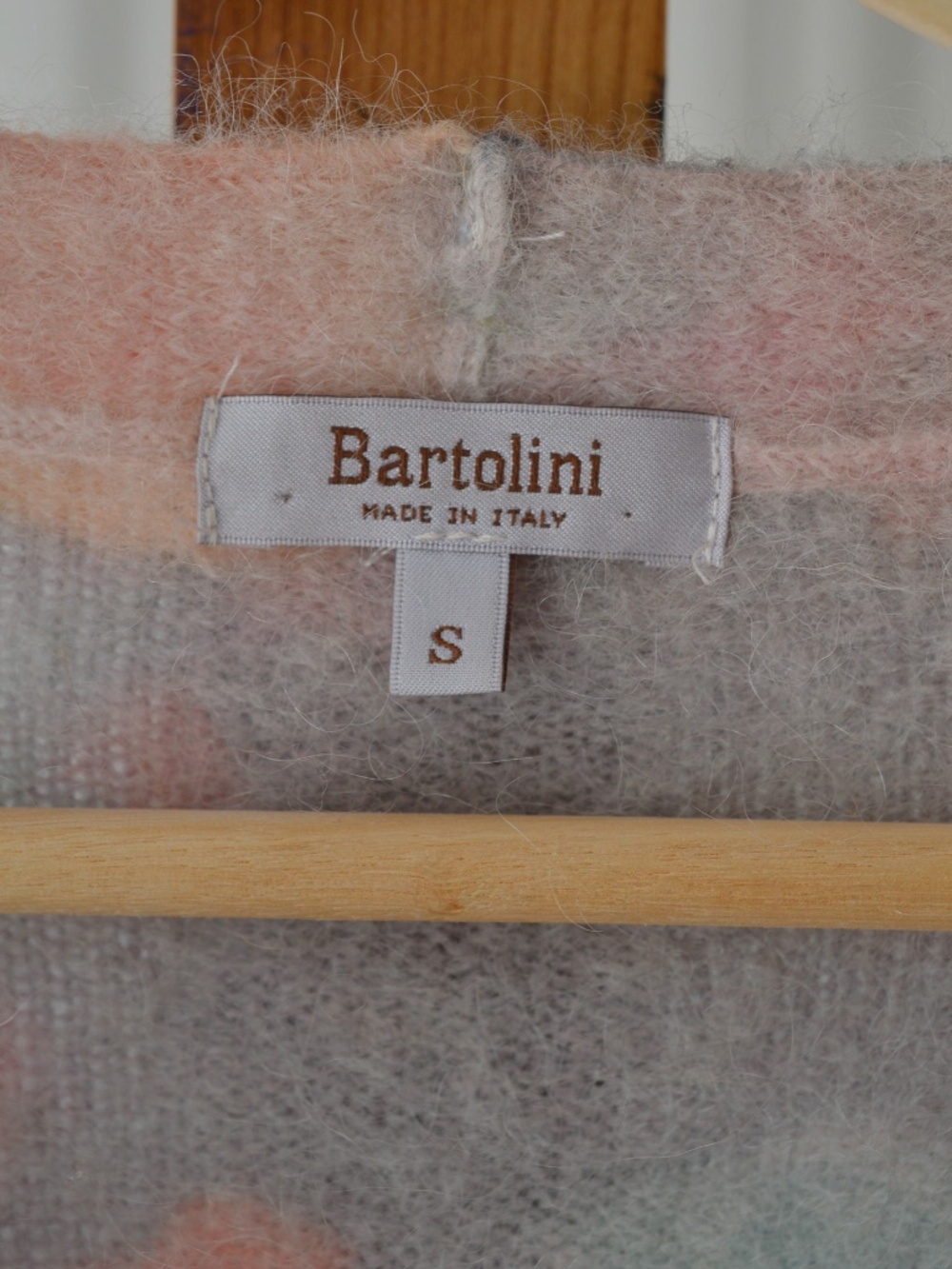 Bartolini Made in Italy Mohair Alpaca Floral Knit Cardigan Sweater Small S - Picture 5 of 6